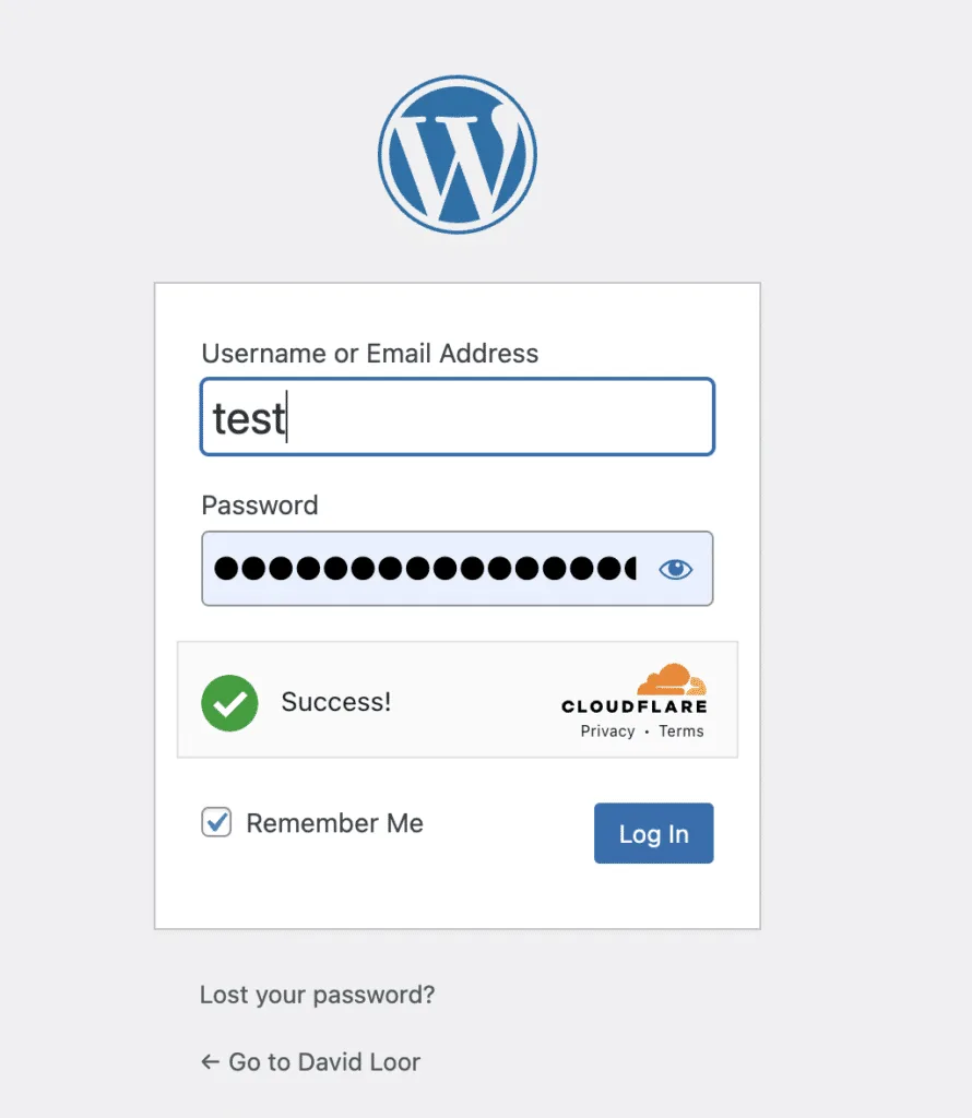 Cloudflare Turnstile widget configuration