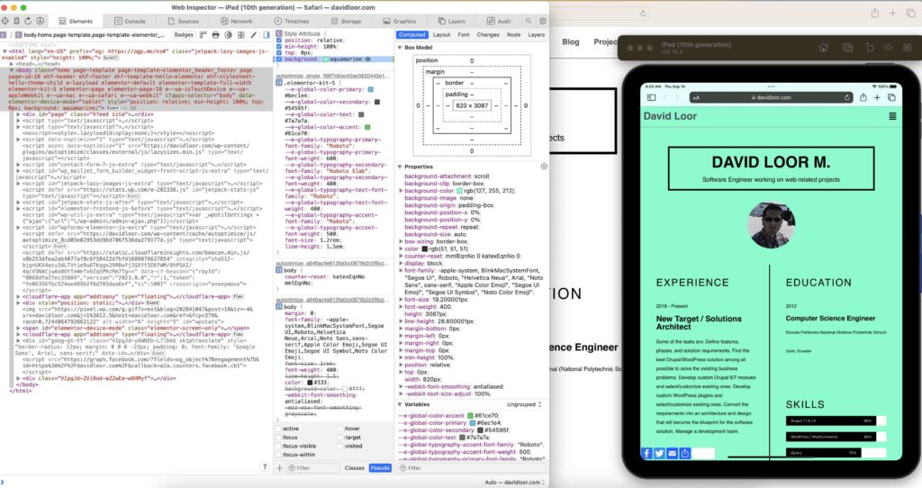 how to debug using the safari browser