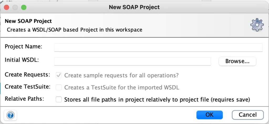 Nouveau projet SOAP WSDL